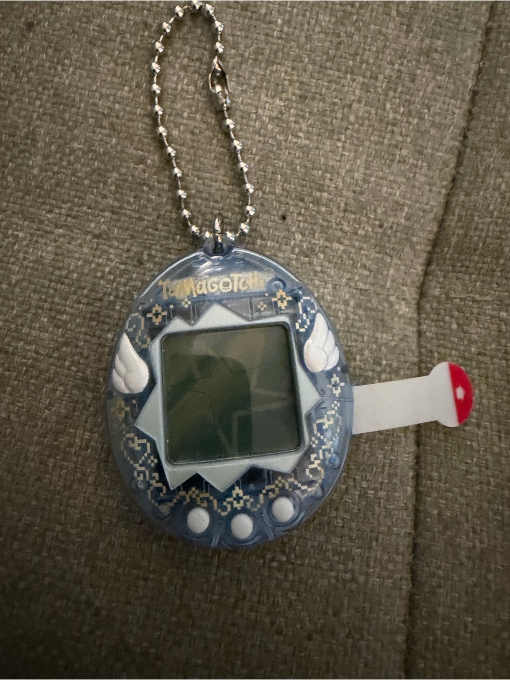 UNUSED Tamagotchi Virtual Pet Keychain - Blue